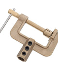 Top Notch Totority Welding Ground Clamp With Sturdy Spring And Electroplated Copper Earth Clip For Efficient Low Temp Rise Jobs At Shop Or In The Field, showing a sturdy, brown metal clamp.