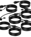 Outdoor Extension Cord With Six Outlets For Landscaping Lights And Holiday Decor 50 Ft Weatherproof 16/3 SJTW ETL Listed