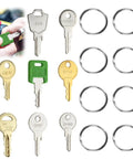 Eight Pack Universal Replacement Utility Key Set For RV Compartments Truck Toolboxes Dispensers And Maintenance Equipment With CH751 CH501 CH545 A126 CAT74 E114 MK9901 Keys, metal keys with rings