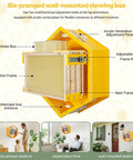 Observation Beehive Starter Kit With 3 Frames And 6 Reusable Honeycomb Trays, wall-mounted hexagon with open viewing sections.