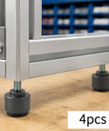 4 Pack Adjustable M8 Thread Foot Levelers For Furniture With Screw On Glide Feet Aluminum Alloy Construction Anti Scratch