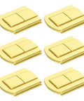 Rock Solid Lockable Metal Box Latches Gold Surface Mount Snap Fasteners With Spring Loaded Toggle Catches, set of six.