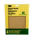 Image of Coarse Aluminum Oxide Sandpaper 60 Grit 4 Sheets 9 By 11 Inches For Paint, Wood, and Metal in packaging