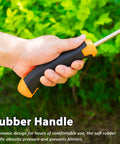 Uproot Like a Pro Hand Held Weeder Puller Tool With Rubber Grip shown in garden use