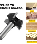 Heavy Duty Spoilboard Surfacing Router Bit With One Quarter Inch Shank And One Inch Cutting Diameter Three Wing Carbide Cutter