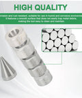 17 Degree Coin Ring Folding And Reduction Die Set For DIY Jewelry, 5 Piece Stainless Steel Tools with Centering Cone and Dies
