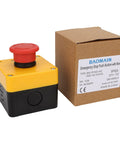 Industrial Emergency Stop Switch With Enclosure Red Mushroom Button 660V 10A 1NO 1NC Normally Open Closed Surface Mount IP65