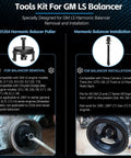 Gearhead Grade Harmonic Balancer Puller And Installation Tool Set For LS Engines 1997 Up V8 with tool details and application guide