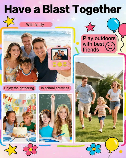 Kids Camera Instant Print Paper Refill, BPA Free and Non Toxic, 20 Rolls of Safe Odor Free Photo Paper for Easy Kid Friendly Snapshots and Quick Print Fun with Every Click; family photos and kids activities