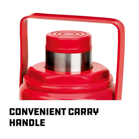 Heavy Duty 30 Ton Bottle Jack With Stable Base And 11 1/4 To 18 1/4 Inch Lifting Range For Cars And Trucks with carry handle