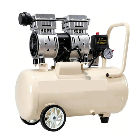 Heavy Duty 550W Silent Air Compressor With 8 Gallon Tank. Oil Free Industrial Pump For Garage, Shop, And HVAC Systems. Low Noise Operation And Durable Design. Compact Footprint Ensures Easy Storage. Perfect For Blow Guns, Nails, And Tires. Reliable