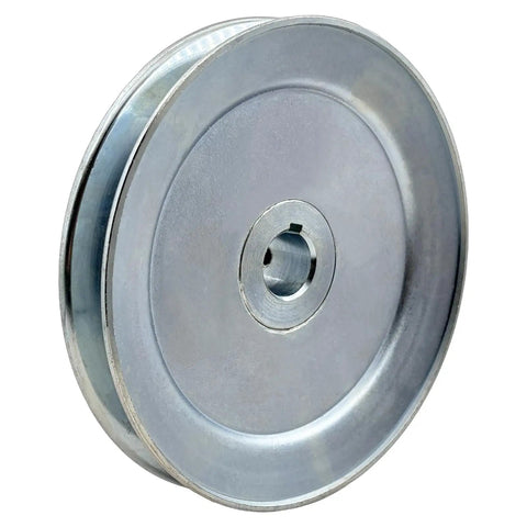 Heavy Duty Single Groove V Belt Pulley 5.5 Inch OD 3/4 Inch Bore Motor Pulley Made From 1020 Steel Zinc Plated For A B 5L 4L V Belts Durable And Ready To Roll