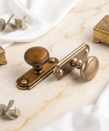 Killer Style Beaded Zinc Alloy Cabinet Knobs With Backplate Antique Brass 6 Pack For Kitchen Cabinets And Drawer Upgrades with textured finish.