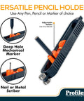 Smooth Self Locking Contour Scribe Tool No Sweat Precision Marking Gauge For Woodworking showing adjustable pencil holder and mechanical marker.