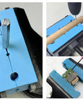 Tough Badass 5 Inch Vise Soft Jaw Pads With Rock Solid Grip Multi Groove Texture Magnetic Polyurethane Vise Inserts For Woodworking Plumbing And Jewelry No Sweat Smooth Fit Protective Shields That Guard Most Standard Metal Clamps Perfectly 1 Pair, showing installation on a metal clamp with wooden and electronic parts.