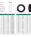 Technical specifications and image of Shaft Collar 1-1/4 Inch Bore, 2-1/16 Inch OD, 1/2 Inch Thick Stop Collar For Power Transmission.