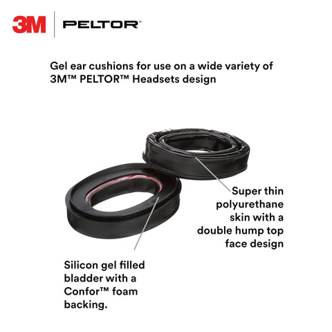 Gel Sealing Rings HY80 Earmuff Cushions Replacement For Comfort And Pressure Relief Soft Polyurethane Skin With Silicone Gel
