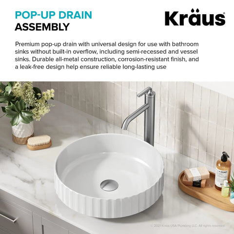 Dope Matte Black Pop Up Drain Assembly For Vessel Sinks And Overflow Free Sinks With Extended Thread in white vessel sink