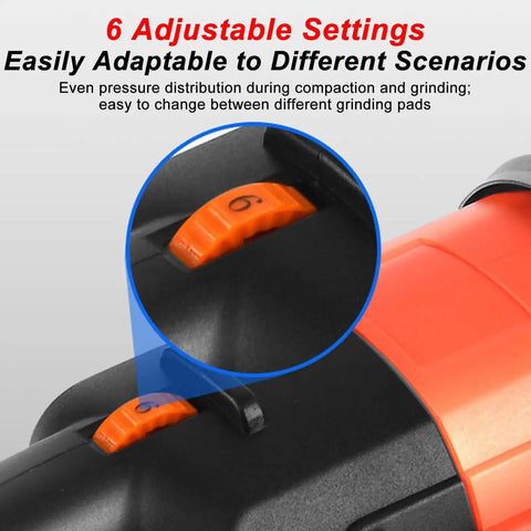 Close-up of 6-speed control dial on Heavy Duty 3-Head Concrete Grinder 2800W Pro Grade Electric Floor And Wall Polisher.