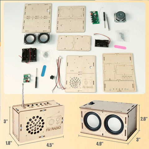 Components of Hands On Electronics Kit For Kids Aged Eight To Fifteen Build A Radio And A Speaker Learn Circuits Sound And STEM Projects