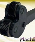 Pivot Head Diamond Knurling Tool With Half Inch Square Shank for lathe, epoxy black finish, medium pitch knurling close-up