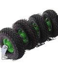 10 Inch Heavy Duty Pneumatic Casters Featuring Smooth Cruising Black Rubber Air Tires Built Like A Tank For Heavy Loads floor-friendly Bolton mount set.