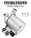 Electric Water Pump For BMW M135i M2 M235i 335i Cooling System Replaces A0005001986 with attached screws, durable silver design.