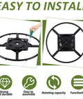 Heavy Duty 24 Inch Recliner Chair Swivel Ring Base Kit Replacement With 10 Inch Swivel Ring Base shown with installation tools