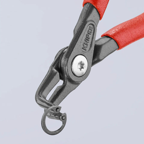 Close-up of 4-Piece Pro-Grade Precision Circlip Snap-Ring Pliers Set for 10 to 60mm Shafts with non-slip grips and oil-hardened tips.