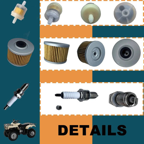 Ignition Coil CDI Box Plug And Play Replacement Kit For Honda Recon 250 TRX250TE TM fuel filter, spark plug close-up view