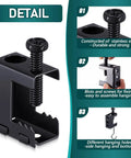 Close-up of 100 Piece Pro Grade Heavy Duty Beam Clamps Kit for 1/4-20 Threaded Rods with details on assembly and use