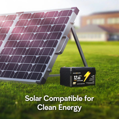 12V 12Ah LiFePO4 Battery With Built In BMS IP67 Waterproof And Over 5000 Deep Cycles Power Wheels Ready For Solar