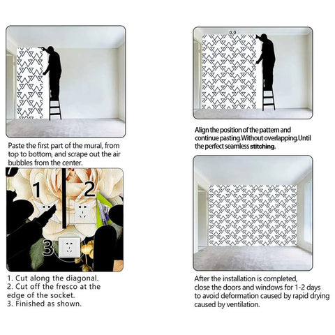 Light Neutral Peel And Stick Wallpaper Roll Heavy Duty Textured Vinyl Self Adhesive Wallcovering installation guide images