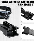Close-up of 7.4 Volt LiPo Battery Charger Cable with SM3PIN Plug showing secure snap-on design for RC cars and toys.