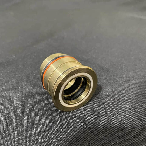 Side view of brass waterjet hydr cartridge AT01204 with orange O-ring
