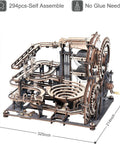 3D Wooden Marble Run Puzzle Kit For Adults, Mechanical Marble Track Building Set With 294 Pieces, DIY Toy model view