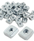 50Pcs 2020 Series Sliding T Nuts Carbon Steel M4 T Slot Nut Hammer Head M3 T Sliding Nuts Fastener Set for Aluminum Profiles