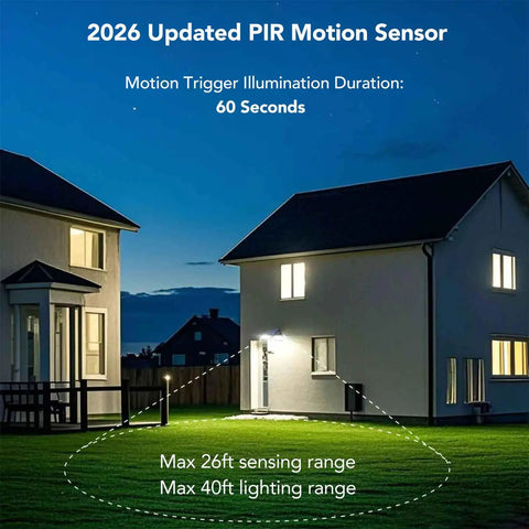 Heavy Duty Solar Flood Lights With Motion Sensor For Driveway And Garage Dusk To Dawn Security Spotlights Top Shelf Brightness Weatherproof Outdoor Lighting Smooth Quick Install Two Pack