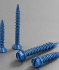 One Quarter By Three And Three Quarter Inch Concrete Screws Set With Drill Bit 28 Pack Hex Head Anchors For Masonry Block Brick Cement