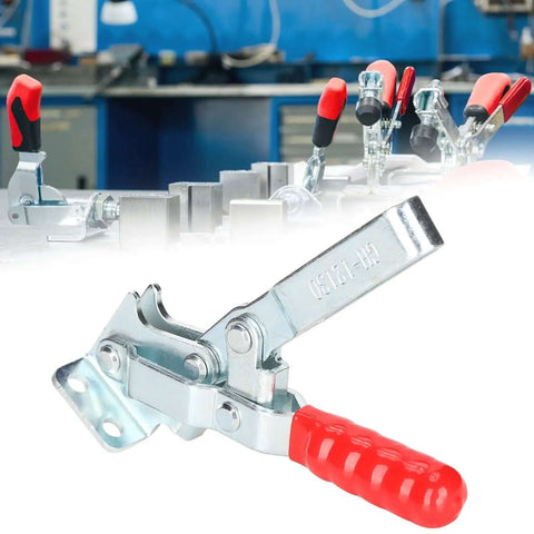 Beefy Toggle Clamp With Quick Release Hold Down Fixture for metal plates and circuit boards, anti-slip handle, iron build
