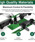 20 Pack 1/4-20 T Track Bolts And Star Knobs Set on green T slot rail for woodworking jigs, stainless steel, easy adjust