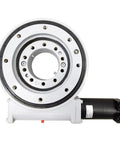 Heavy Duty Slewing Drive With Precision Worm Gear Reducer And Rock Solid Self Locking Turntable Bearings for seamless rotation.
