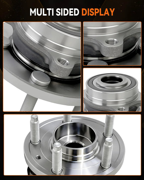 2 Pack Front And Rear Wheel Hub Bearing Assembly 513275 multi-angle view for Ford Edge, Flex, Taurus, Lincoln MKS MKT MKX