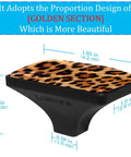 Rectangular Black Drawer Pulls With Screws For Cabinets Bookcase Drawers And Dressers Leopard Print ABS Glass close-up view