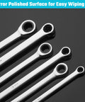 10Mm Extra Long Ratcheting Wrench Metric CR V Steel Built Beefy For Maximum Reach And Torque Durable Chrome Vanadium Tool Set