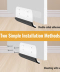 Adhesive Toe Pull For Trash Cabinet Doors Hands Free Foot Operated Door Opener White 1 Pack installation methods
