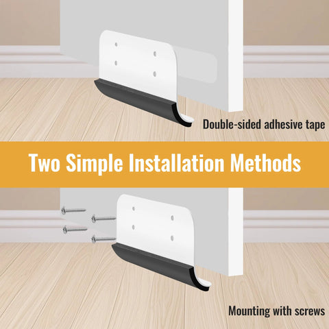 Adhesive Toe Pull For Trash Cabinet Doors Hands Free Foot Operated Door Opener White 1 Pack installation methods