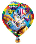 500 Piece Shaped Jigsaw Puzzle Hot Air Balloons For Adults Family And Youth Large 19.09 By 24.26 Inches Colorful Design