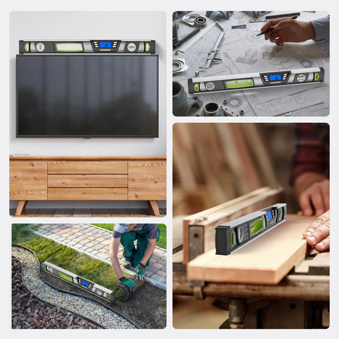 Dead Nuts Precise Magnetic Torpedo Level 24 Inch Machined Aluminum Spirit Square With Rapid Sight Digital Display Built Like A Tank For Swift Cabinet Hangs Tile Grouting And Heavy Duty Framing Tasks