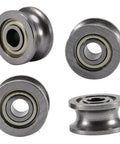 U Groove Pulley Wheel Roller Bearing Set 10 Pcs U624zz 0.51 Inch OD U Type Guide Pulley Carbon Steel Built To Last For Window Door Linear Motion System Smooth Grease Filled Operation, carbon steel